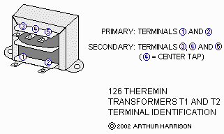 126 Theremin Transformer Terminal Identification